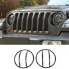 Front Head Lamp Covers for Jeep Wrangler JL 2018+/Jeep Gladiator JT 2018+