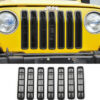 Front Race Grille With Insect Nets Covers for Jeep Wrangler TJ 1997-2006