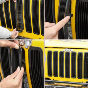 Front Race Grille With Insect Nets Covers for Jeep Wrangler TJ 1997-2006 - Image 3